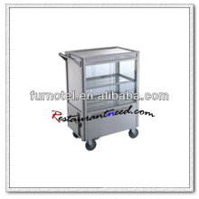 S097 carrito de cocina de acero inoxidable Servise Trolley